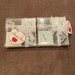 LOVE Glass Coasters